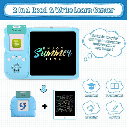 2 in 1 Talking Flash Card with LCD Writing Tablet